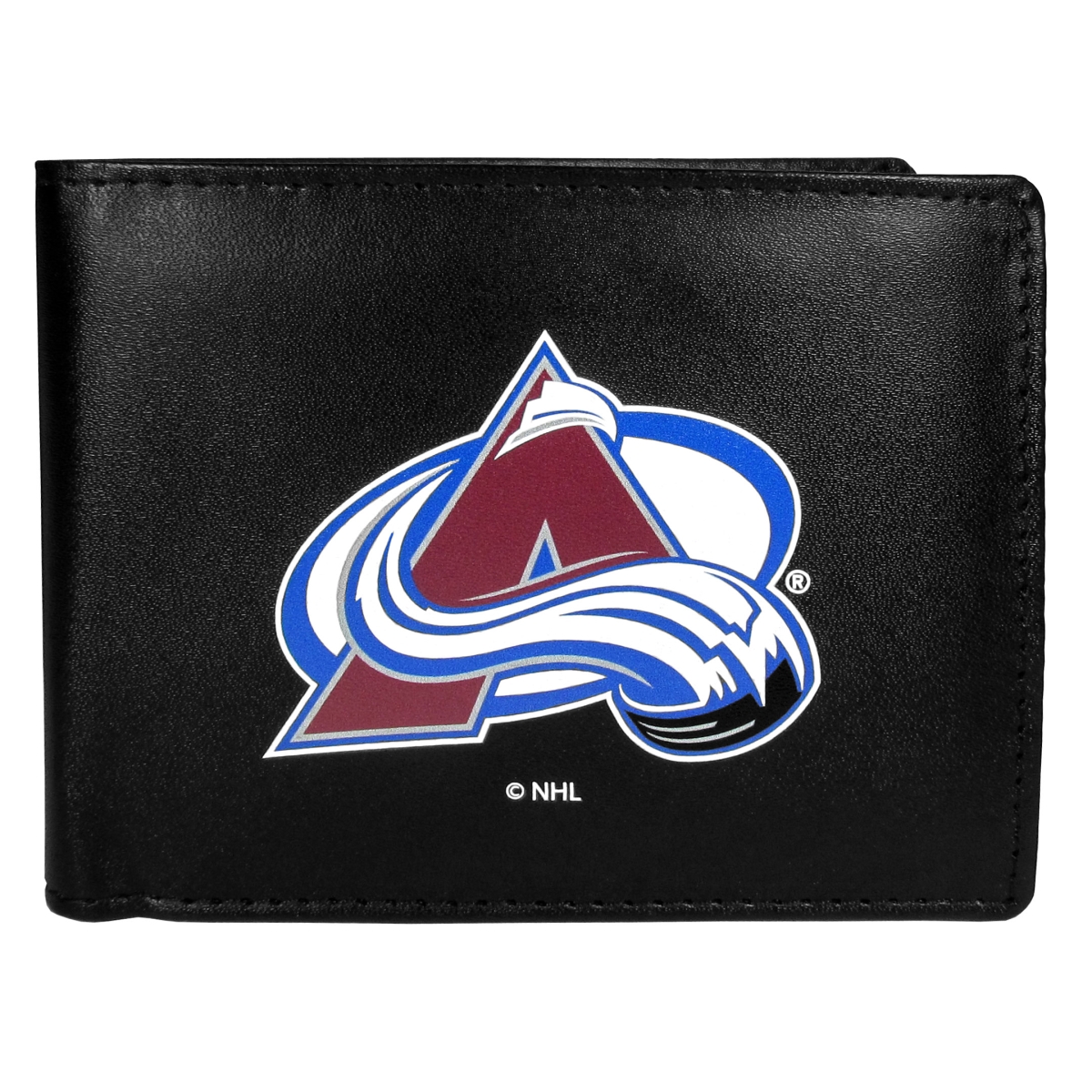 Picture of Siskiyou HLBF5 Male NHL Colorado Avalanche Leather Bi-fold Logo Large Wallet - One Size