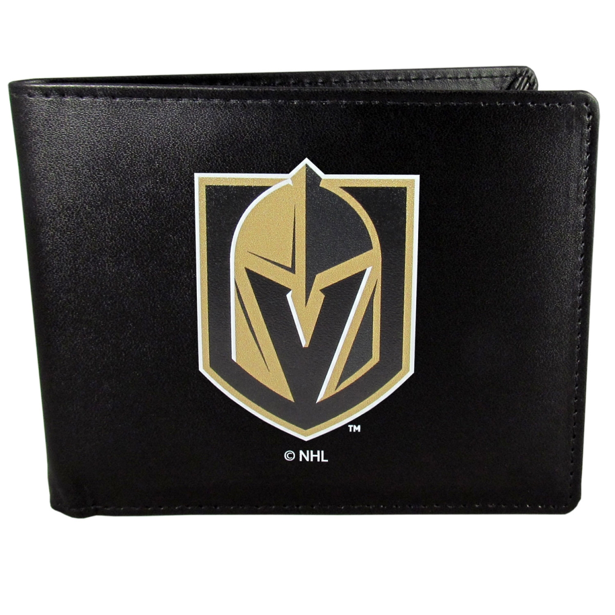 Picture of Siskiyou HLBF165 Male NHL Vegas Golden Knights Leather Bi-fold Logo Large Wallet - One Size