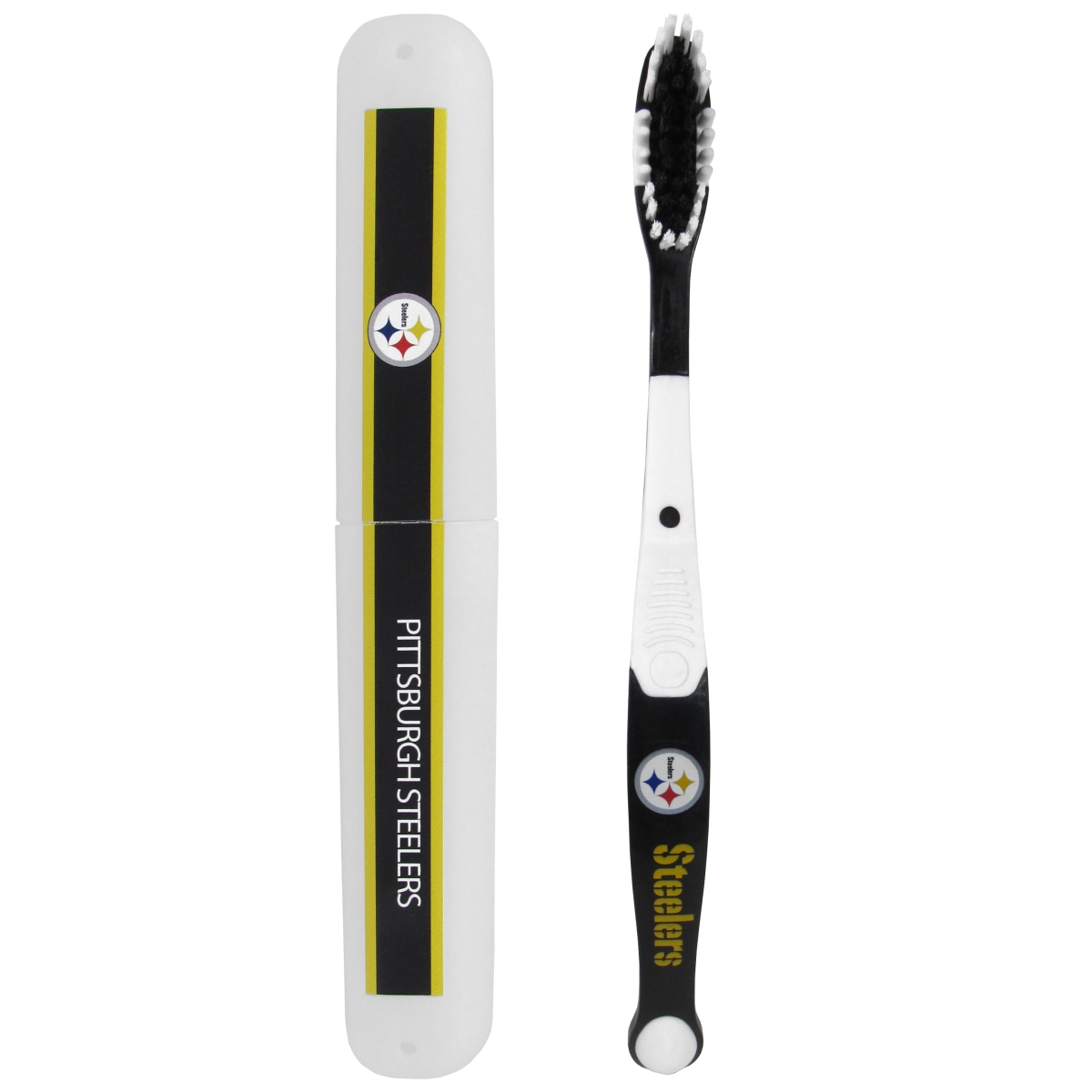 Picture of Siskiyou FTBR160TBC NFL Pittsburgh Steelers Toothbrush & Travel Case - One Size