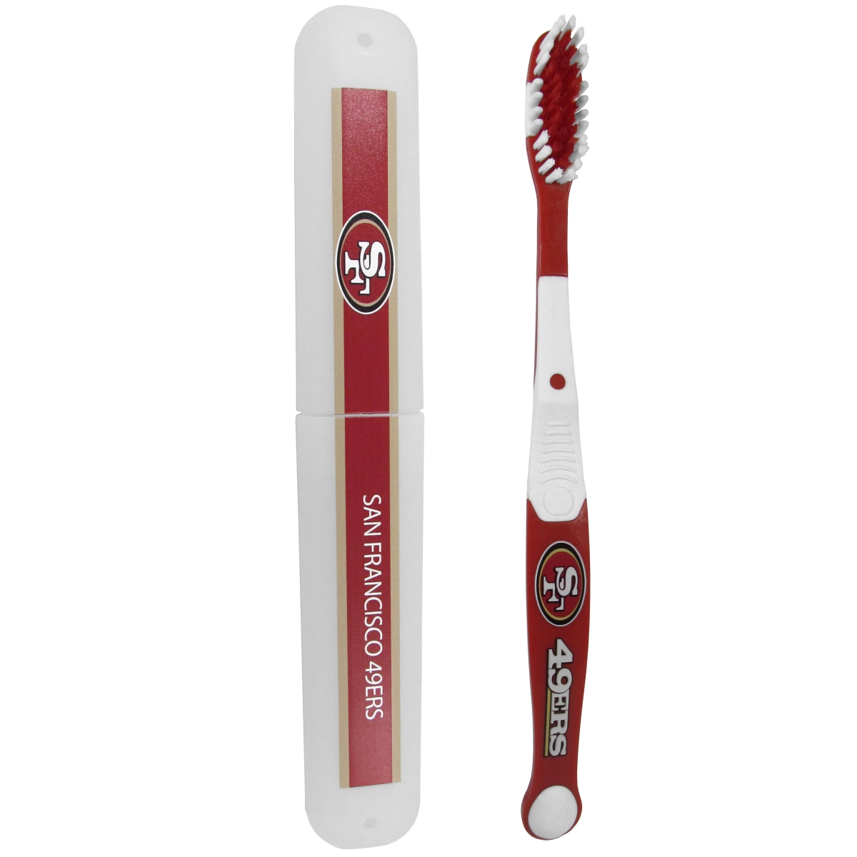 Picture of Siskiyou FTBR075TBC NFL San Francisco 49ers Toothbrush & Travel Case - One Size