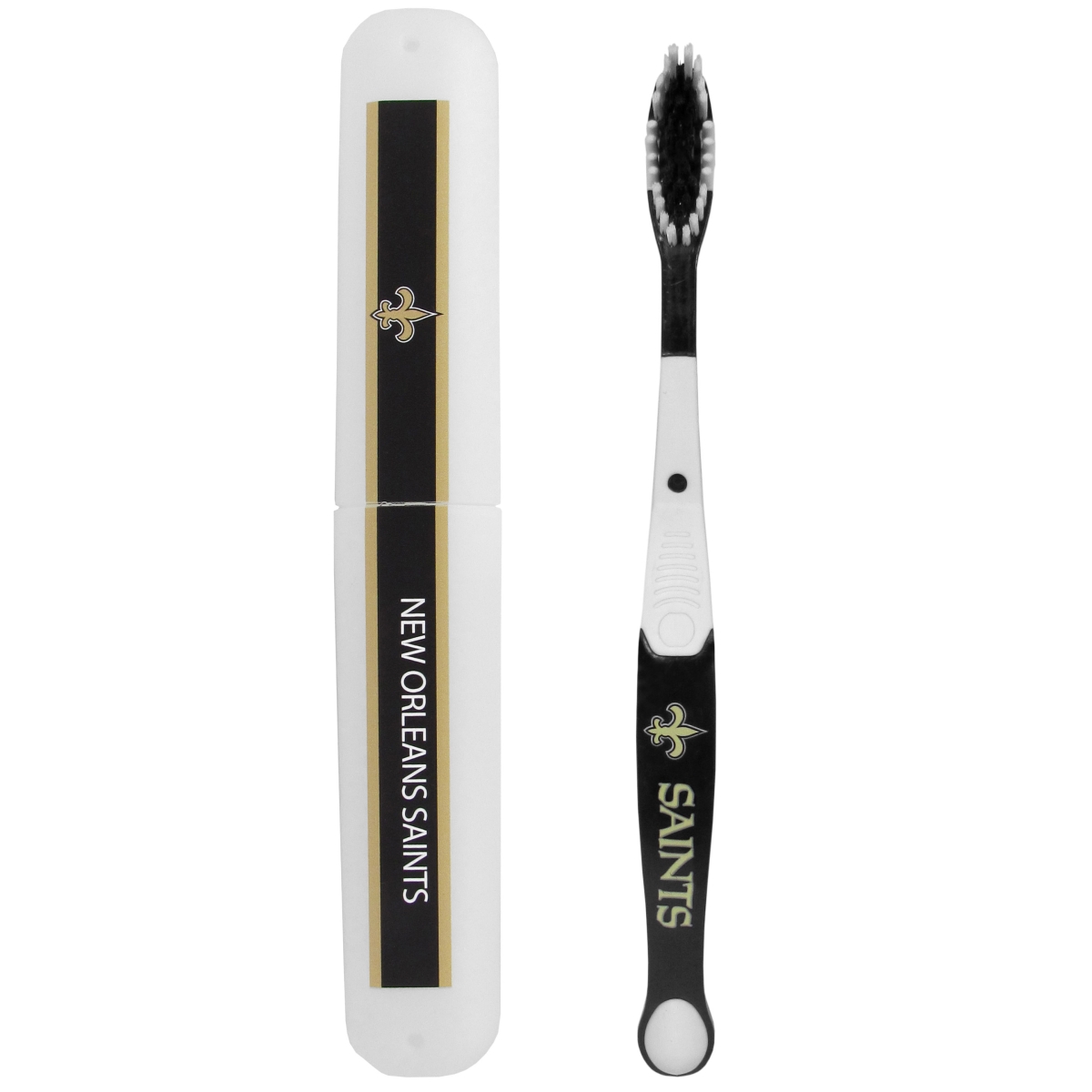 Picture of Siskiyou FTBR150TBC NFL New Orleans Saints Toothbrush & Travel Case - One Size