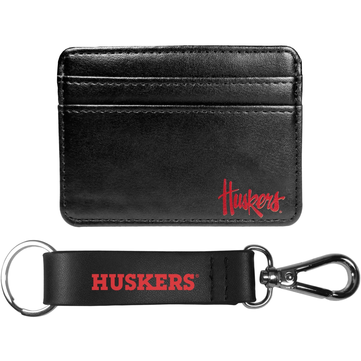 Siskiyou CWW3KCS Unisex NCAA Nebraska Cornhuskers Weekend Wallet & Strap Key Chain - One Size