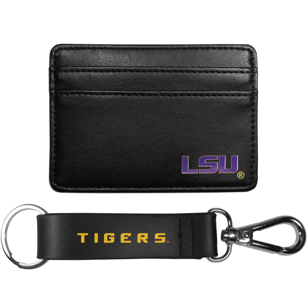 Siskiyou CWW43KCS Unisex NCAA LSU Tigers Weekend Wallet & Strap Key Chain - One Size