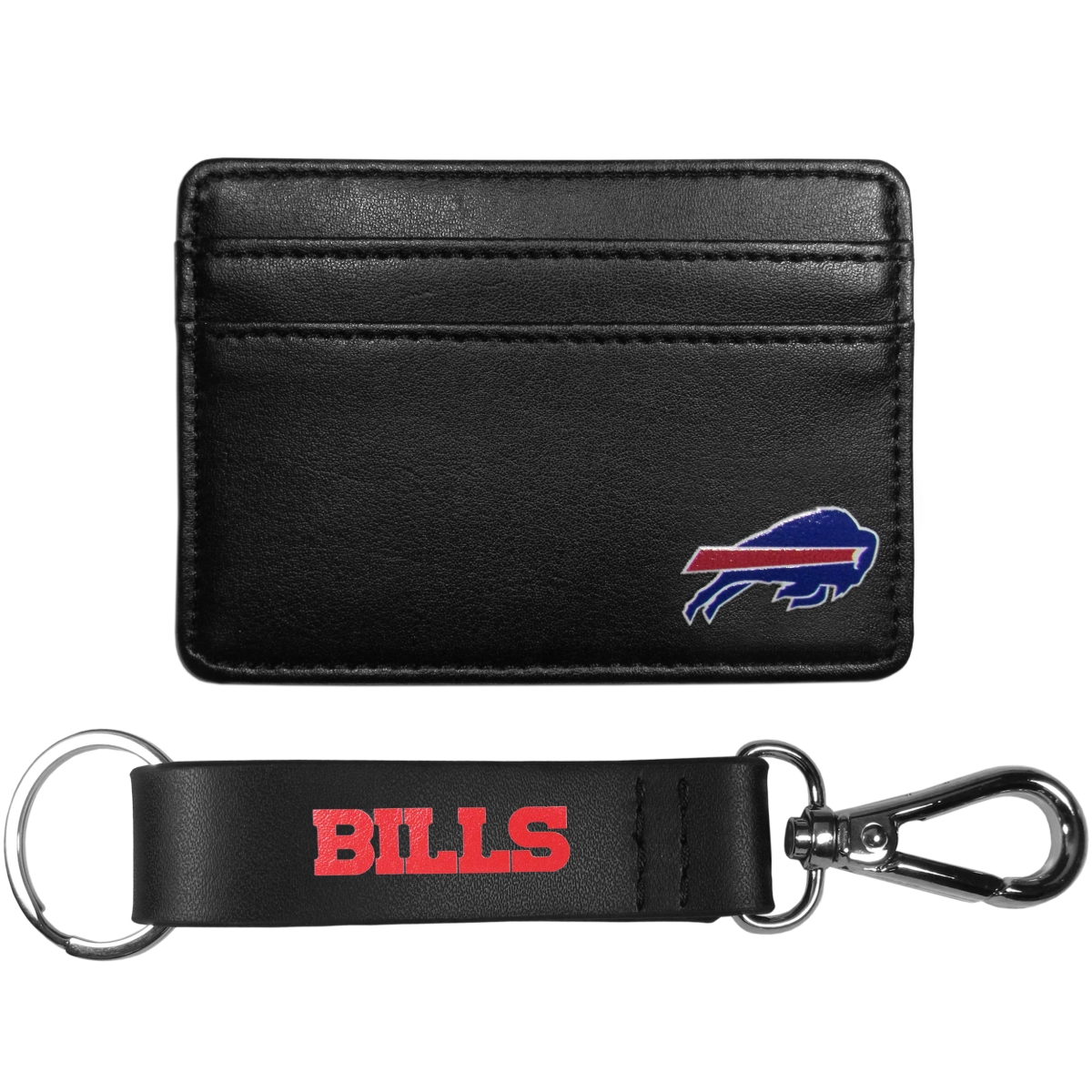Siskiyou FWW015KCS Unisex NFL Buffalo Bills Weekend Wallet & Strap Key Chain - One Size