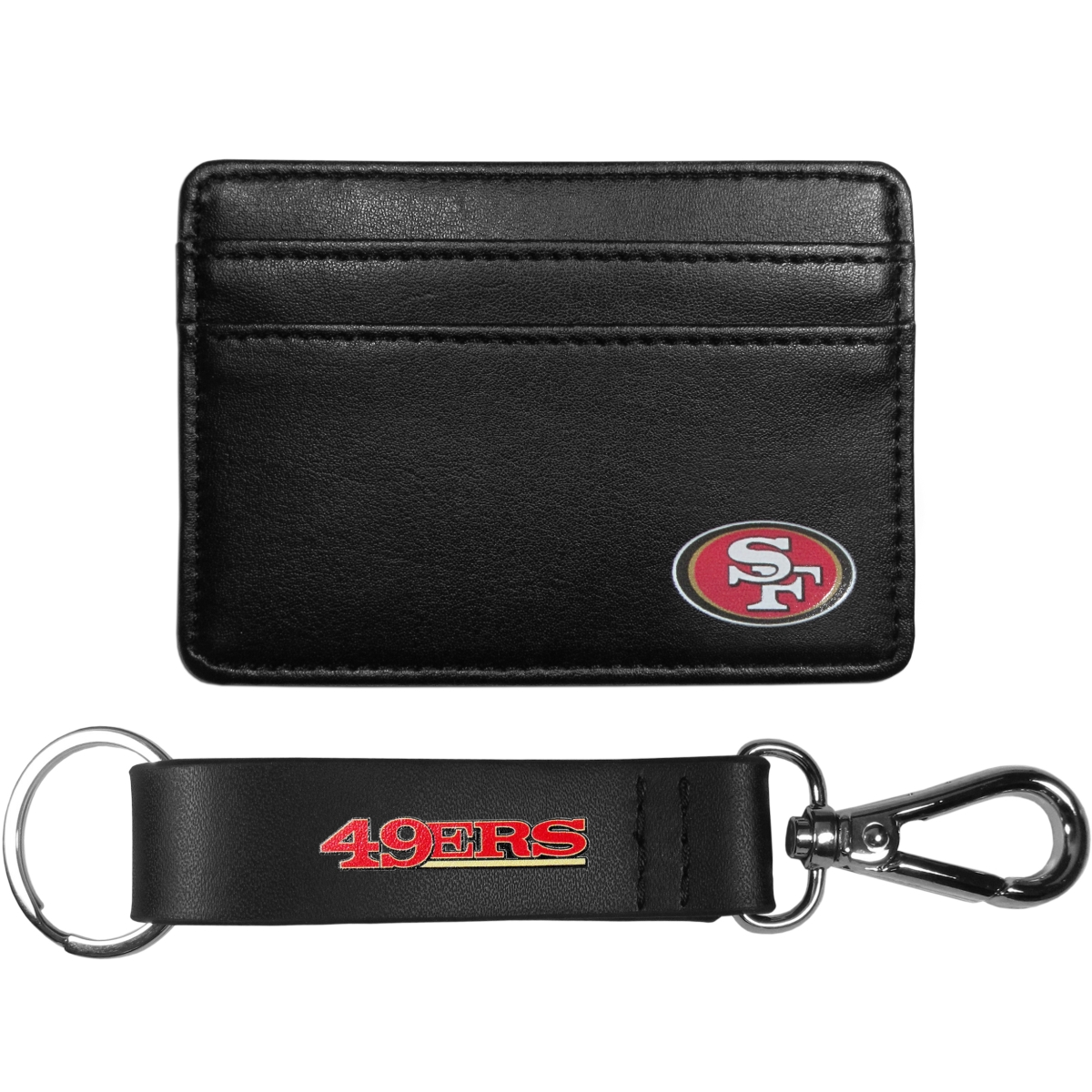 Siskiyou FWW075KCS Unisex NFL San Francisco 49ers Weekend Wallet & Strap Key Chain - One Size