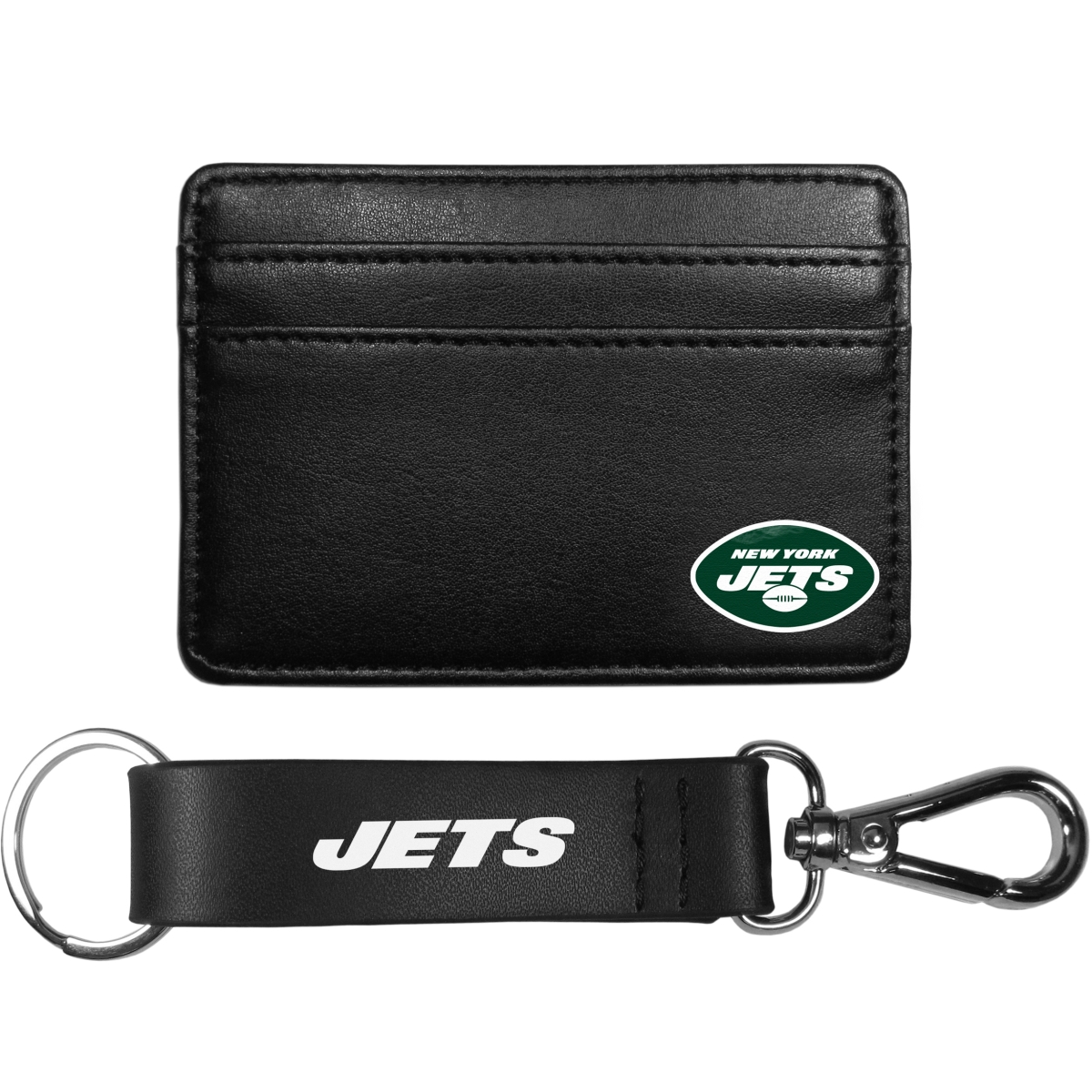 Siskiyou FWW100KCS Unisex NFL New York Jets Weekend Wallet & Strap Key Chain - One Size