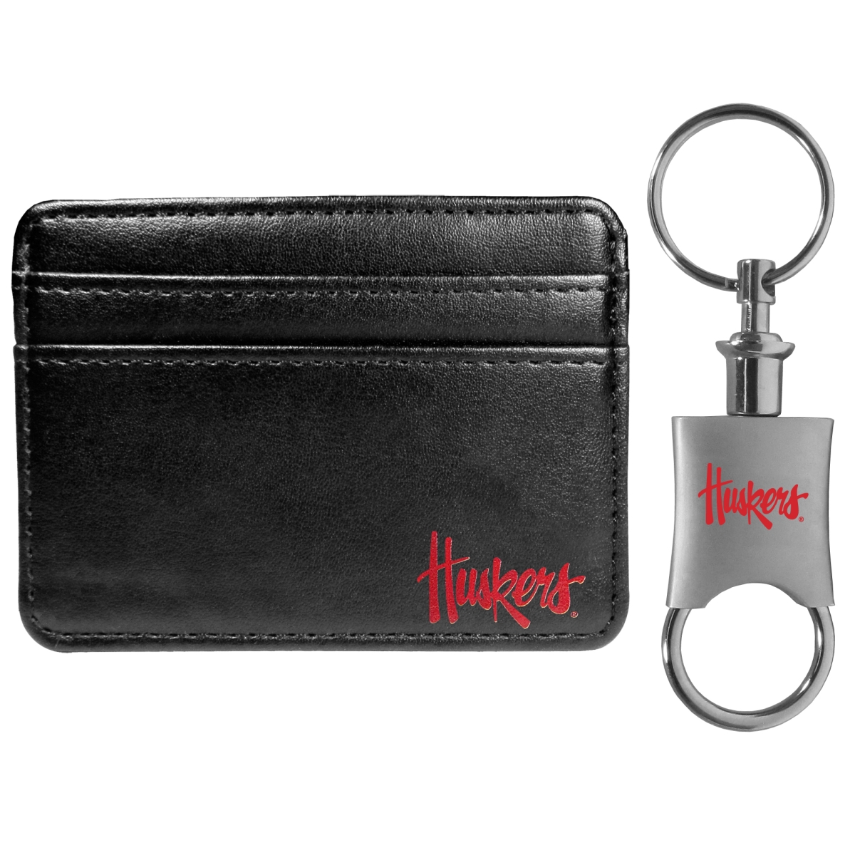 Siskiyou CWW3KPV Unisex NCAA Nebraska Cornhuskers Weekend Wallet & Valet Key Chain - One Size