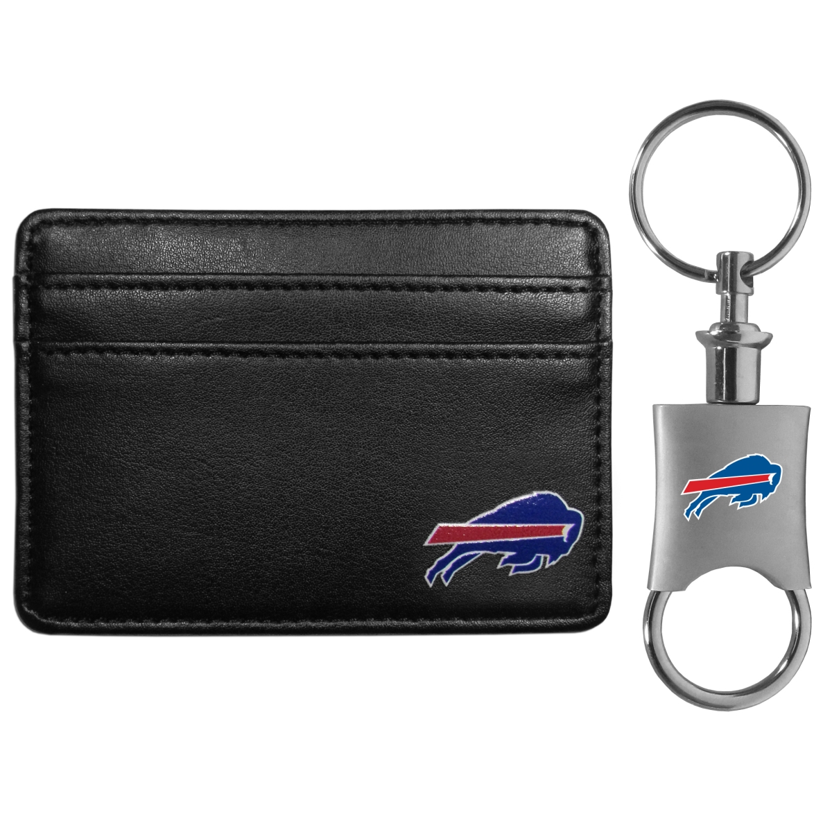 Siskiyou FWW015KPV Unisex NFL Buffalo Bills Weekend Wallet & Valet Key Chain - One Size