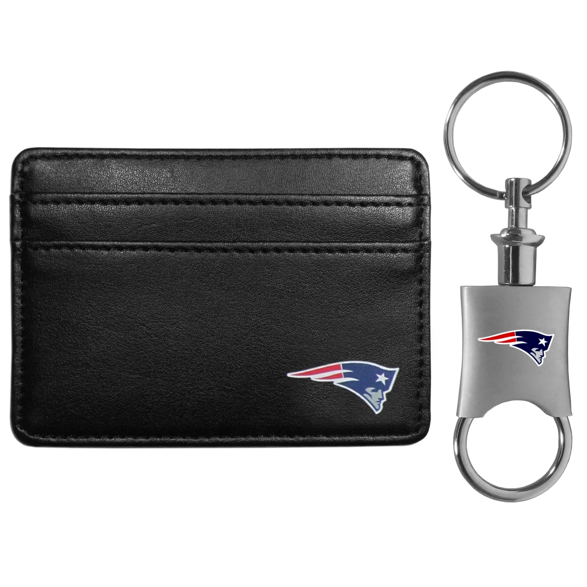 Siskiyou FWW120KPV Unisex NFL New England Patriots Weekend Wallet & Valet Key Chain - One Size