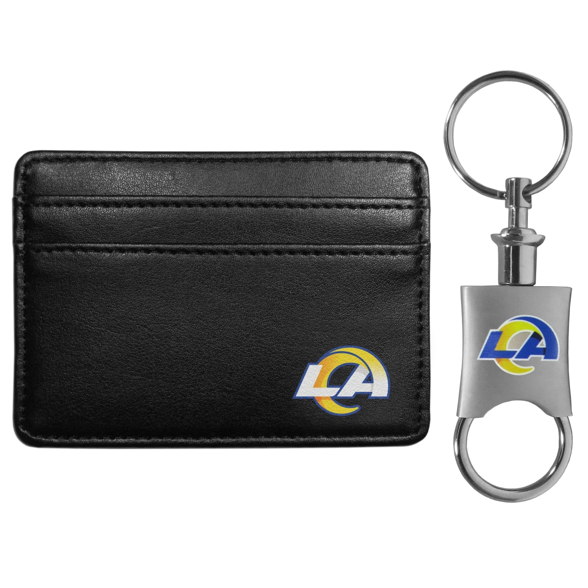 Siskiyou FWW130KPV Unisex NFL Los Angeles Rams Weekend Wallet & Valet Key Chain - One Size