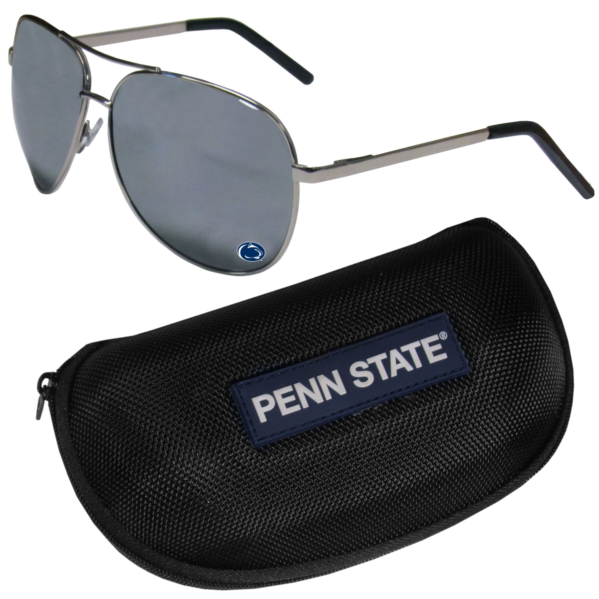 Siskiyou CASG27HC Unisex NCAA Penn State Nittany Lions Aviator Sunglasses & Zippered Carrying Case - One Size
