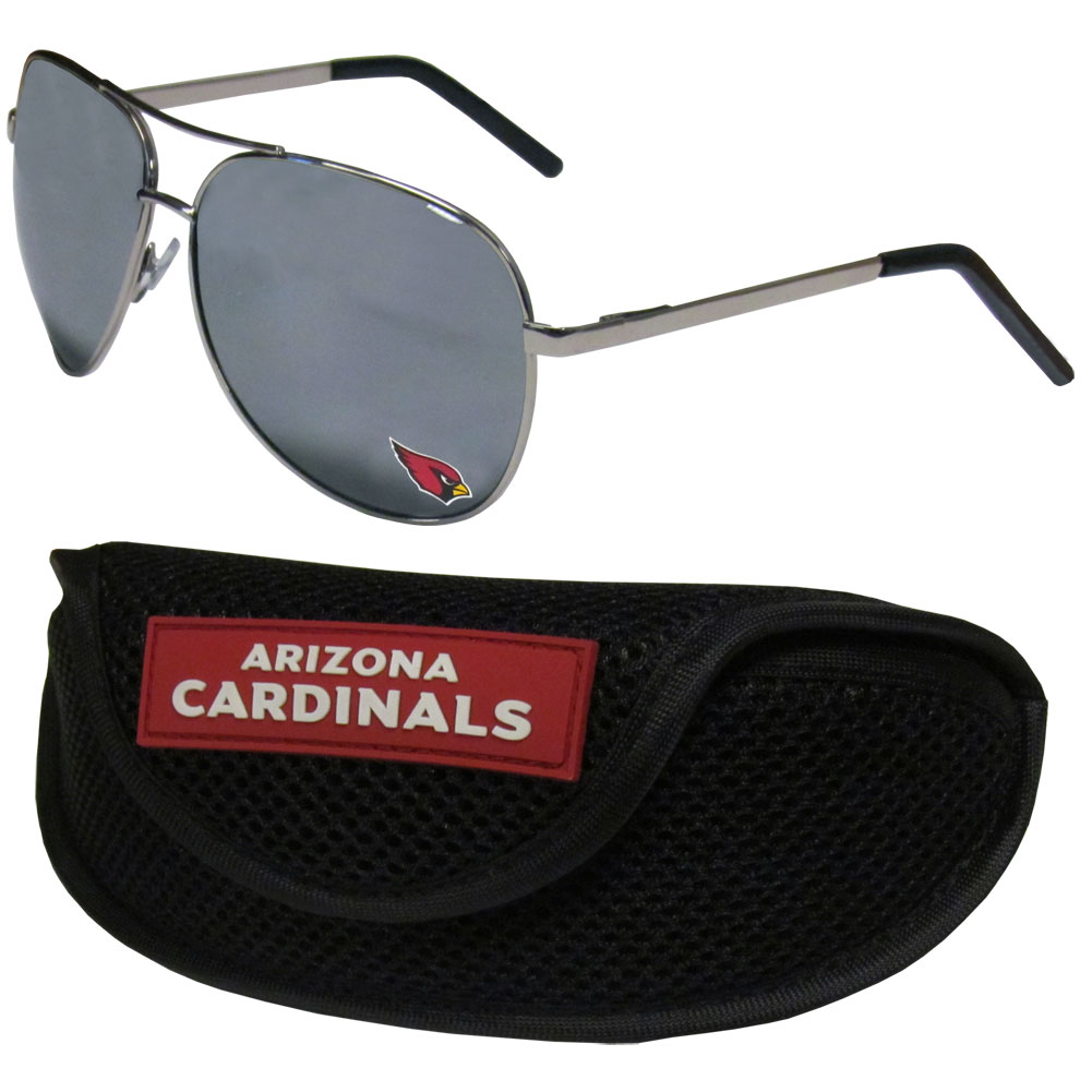Picture of Siskiyou FASG035SC Unisex NFL Arizona Cardinals Aviator Sunglasses & Sports Case - One Size