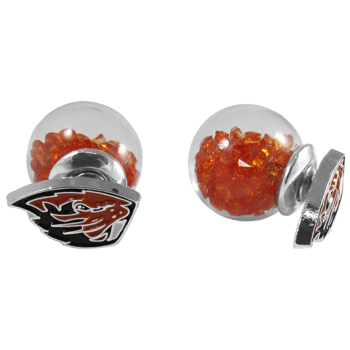 Siskiyou CFBE72 Female NCAA Oregon State Beavers Front & Back Stud Earrings