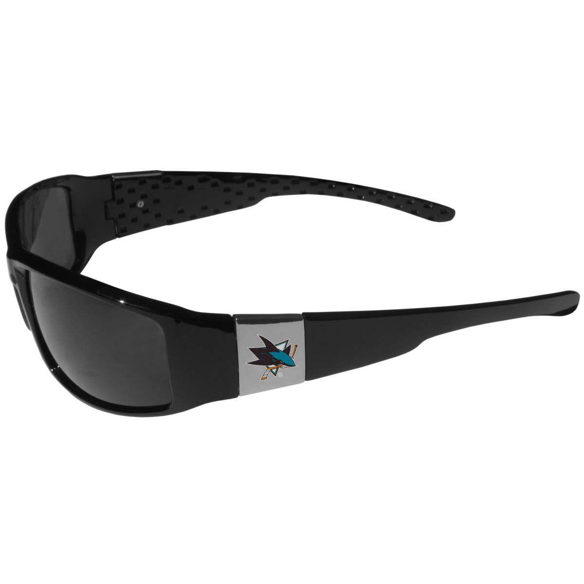 San Jose Sharks Chrome Wrap Sunglasses - Black - Unisex - Maximum UV Protection