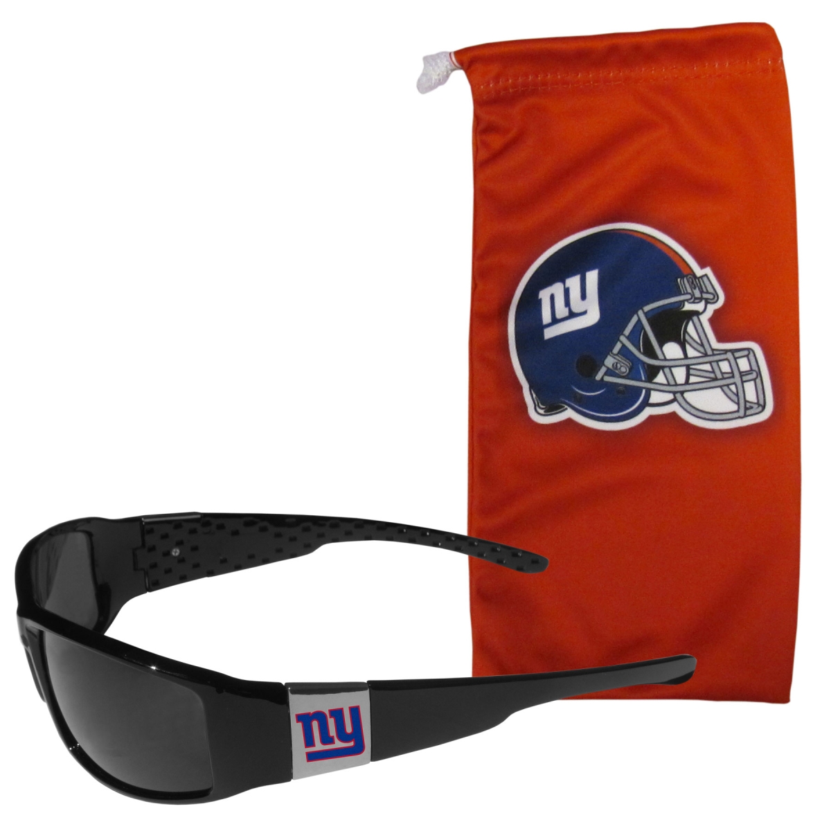 Picture of Siskiyou 2FCP090EB Unisex NFL New York Giants Chrome Wrap Sunglasses & Bag - One Size