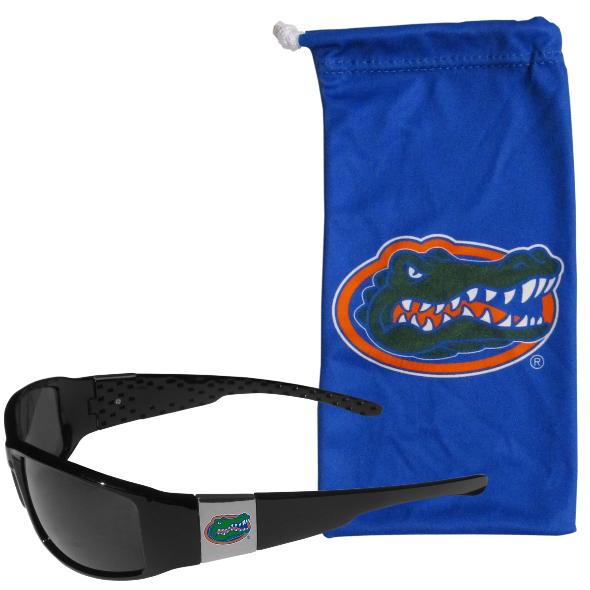 Siskiyou 2CCP4EB Unisex NCAA Florida Gators Chrome Wrap Sunglasses & Bag - One Size