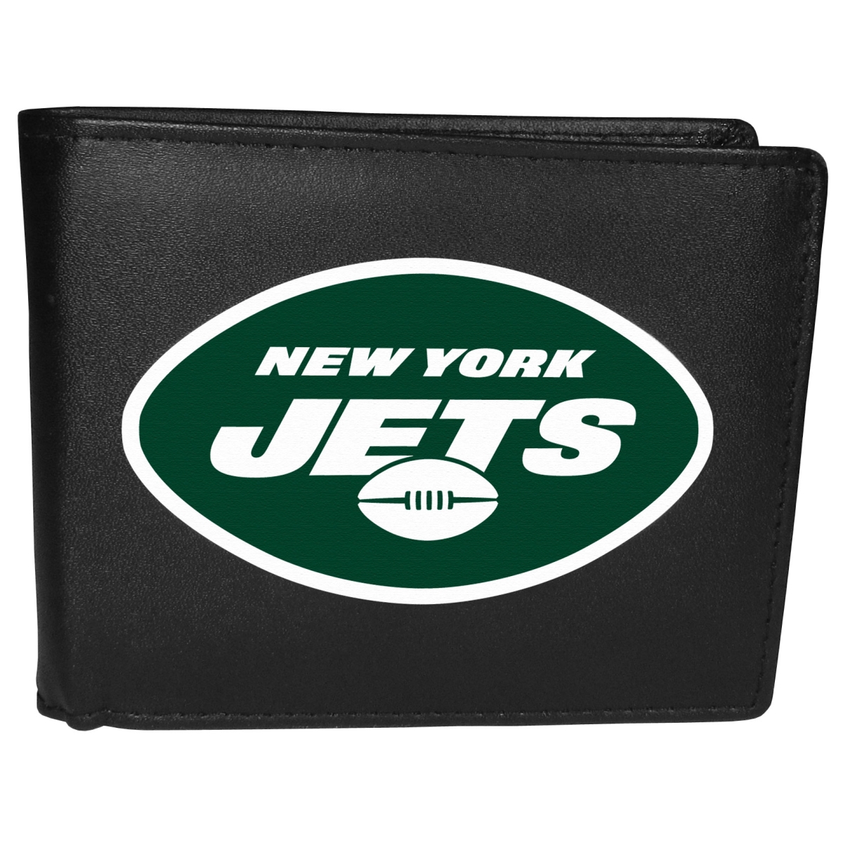 Siskiyou FBIL100 Male NFL New York Jets Bi-fold Logo Large Wallet - One Size