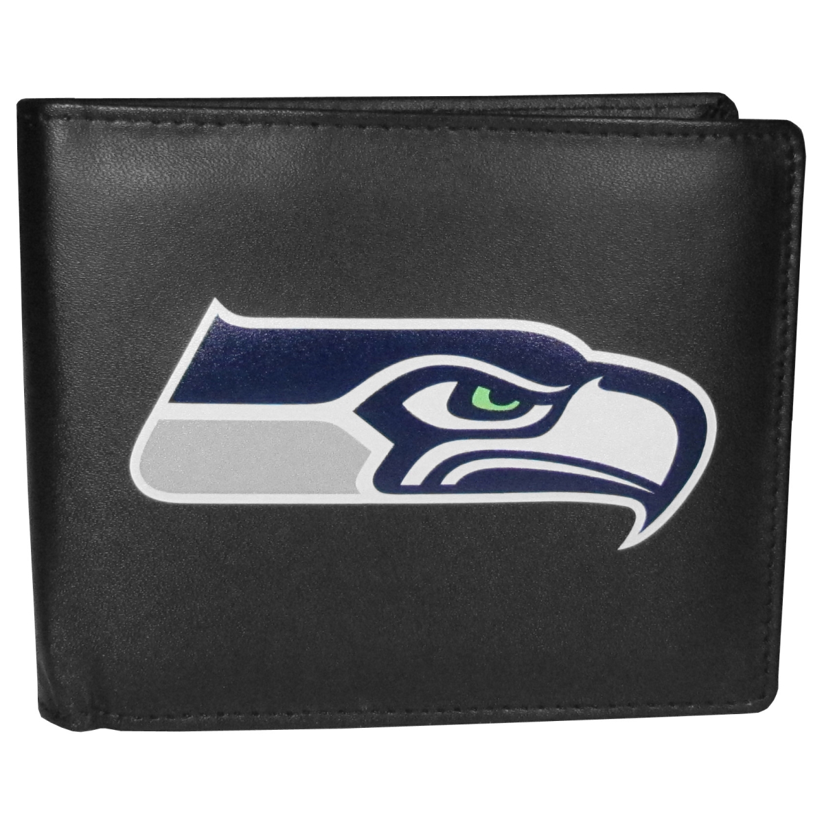 Seattle Seahawks Bi-fold Wallet - Black - Large - Official NFL Merchandise