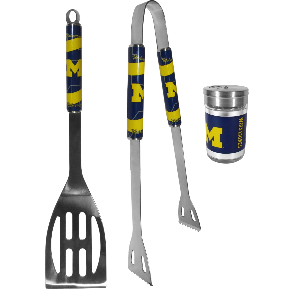 Picture of Siskiyou C2BQ36SEA Unisex NCAA Michigan Wolverines 2 Piece BBQ Set with Season Shaker - One Size
