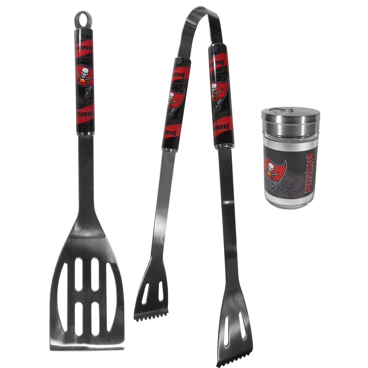Picture of Siskiyou F2BQ030SEA Unisex NFL Tampa Bay Buccaneers 2 Piece BBQ Set with Season Shaker - One Size