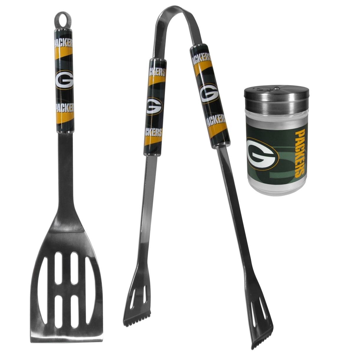 Picture of Siskiyou F2BQ115SEA Unisex NFL Green Bay Packers 2 Piece BBQ Set with Season Shaker - One Size