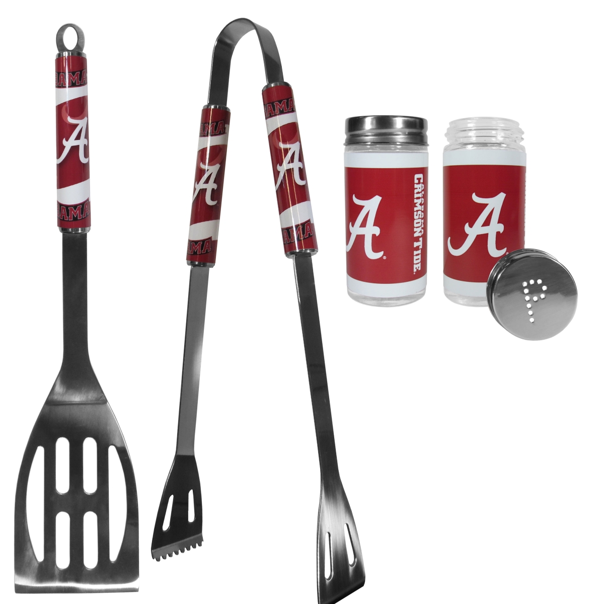 Siskiyou C2BQ12TSP Unisex NCAA Arkansas Razorbacks 2 Piece BBQ Set with Tailgate Salt & Pepper Shaker - One Size