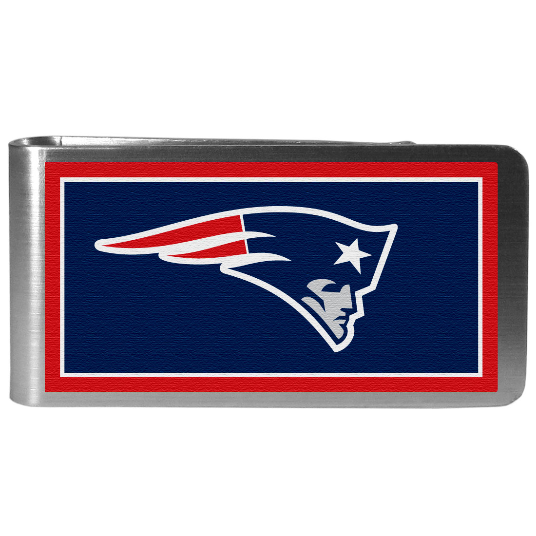 Siskiyou FLMP120 Male NFL New England Patriots Steel Logo Money Clip - One Size