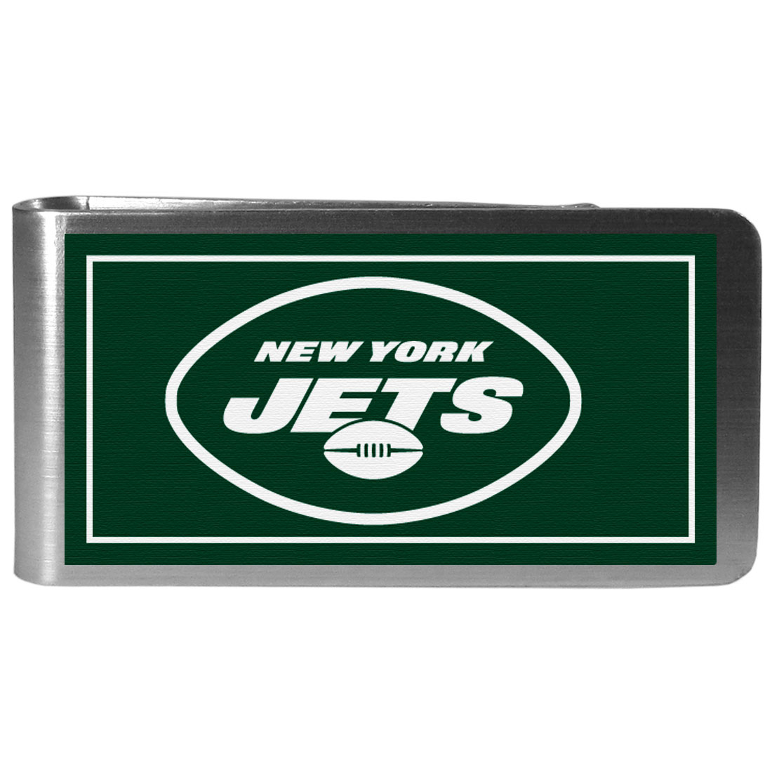 Siskiyou FLMP100 Male NFL New York Jets Steel Logo Money Clip - One Size