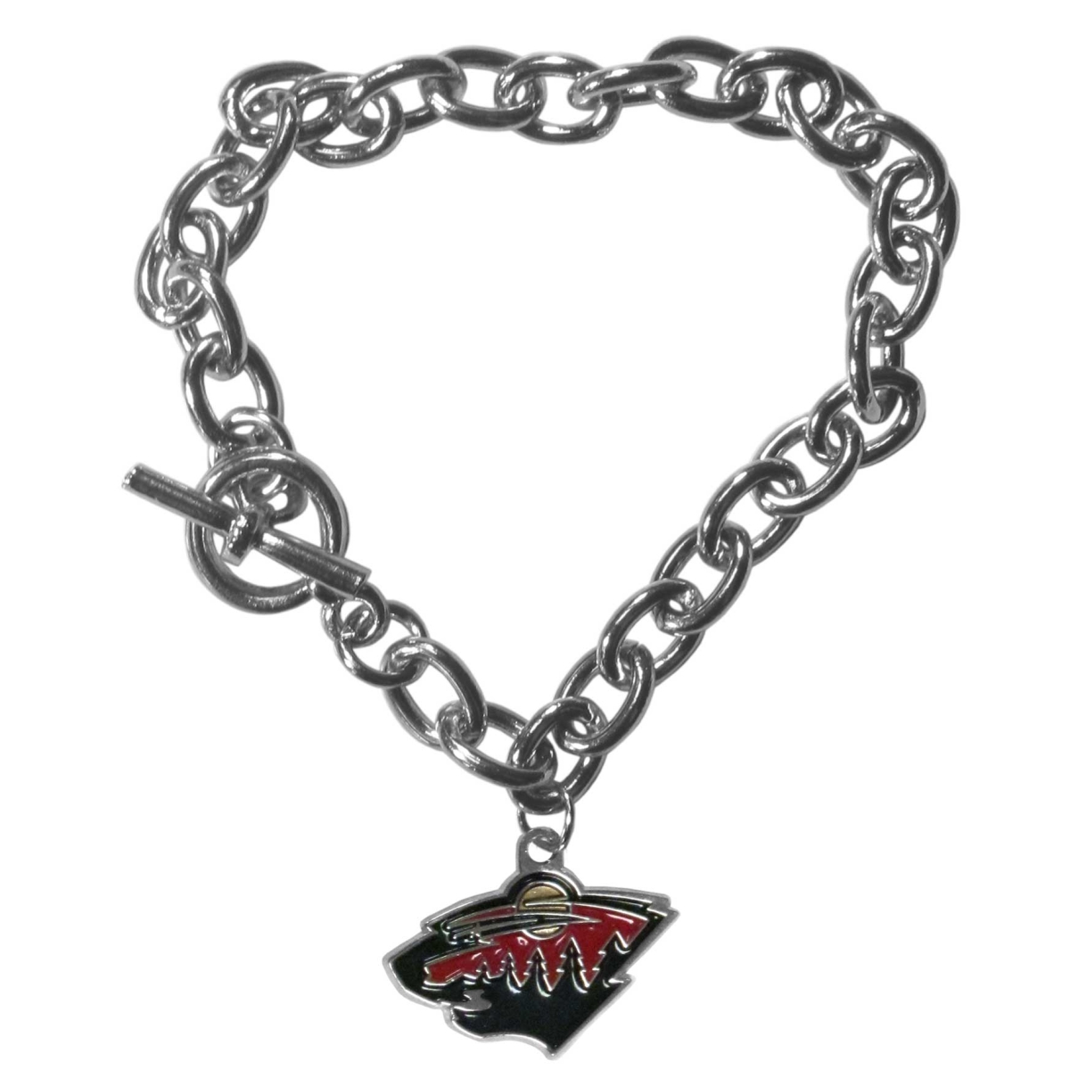 Picture of Siskiyou HCBR145 Female NHL Minnesota Wild Charm Chain Bracelet - One Size