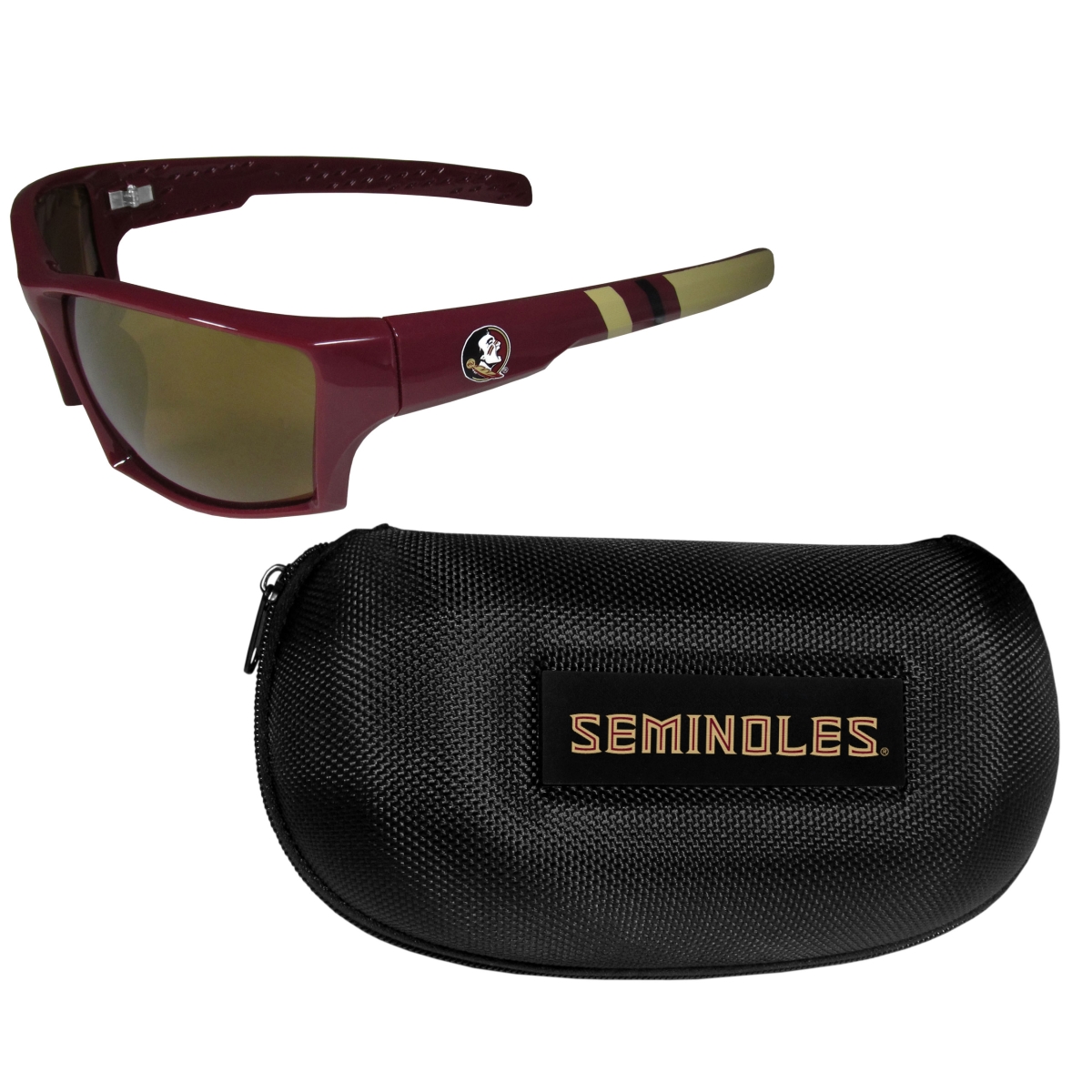 Siskiyou CESG7CP Unisex NCAA Florida State Seminoles Edge Wrap Sunglass & Case Set - One Size