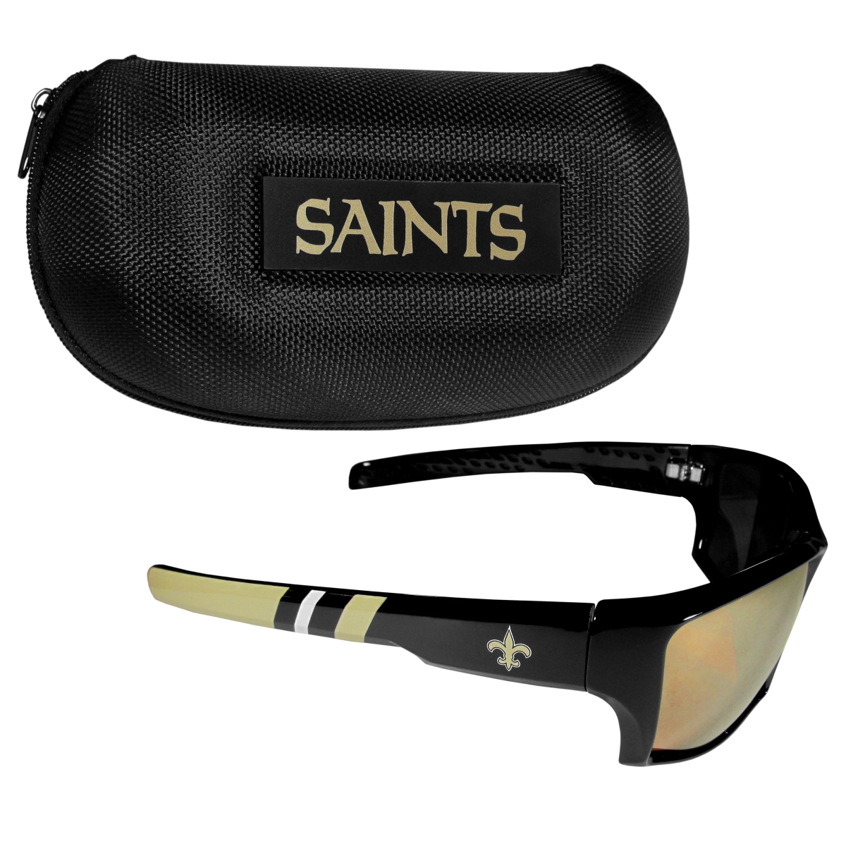Siskiyou FESG150CP Unisex NFL New Orleans Saints Edge Wrap Sunglass & Case Set - One Size