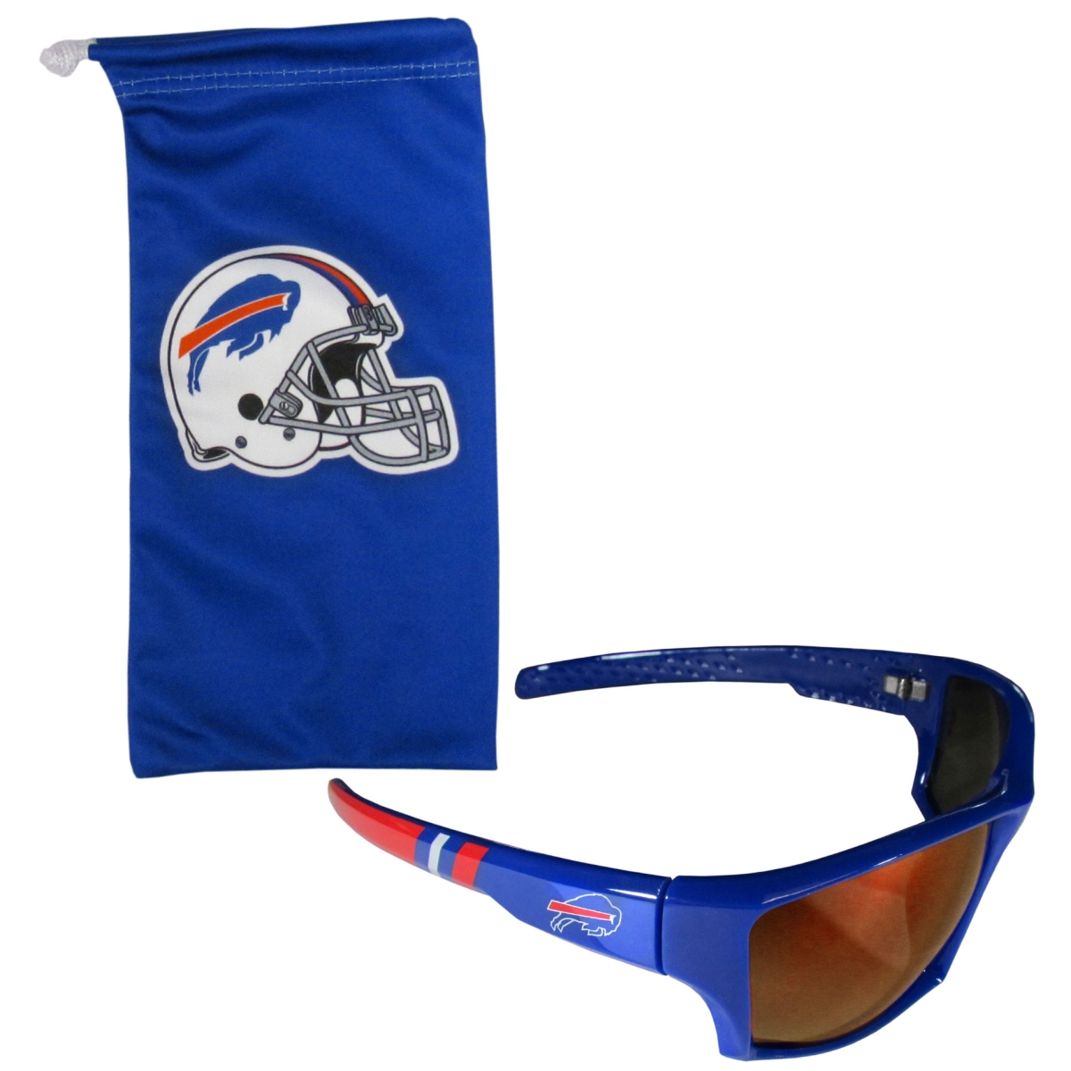Siskiyou FESG015EB Unisex NFL Buffalo Bills Edge Wrap Sunglass & Bag Set - One Size