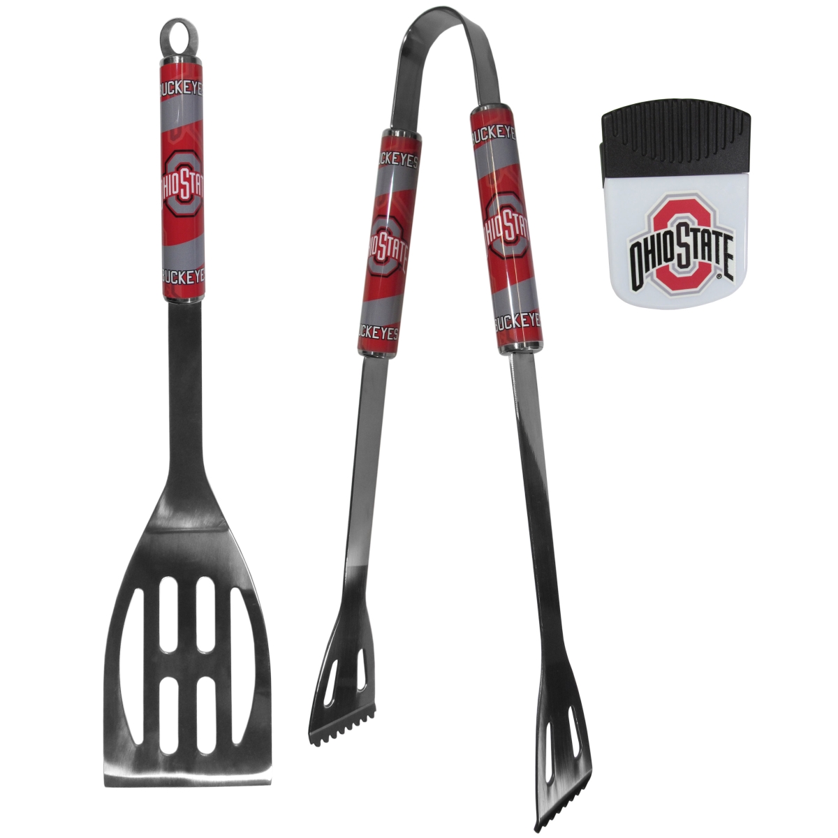 Picture of Siskiyou C2BQ38PMC Unisex NCAA Ohio State Buckeyes 2 Piece BBQ Set & Chip Clip - One Size