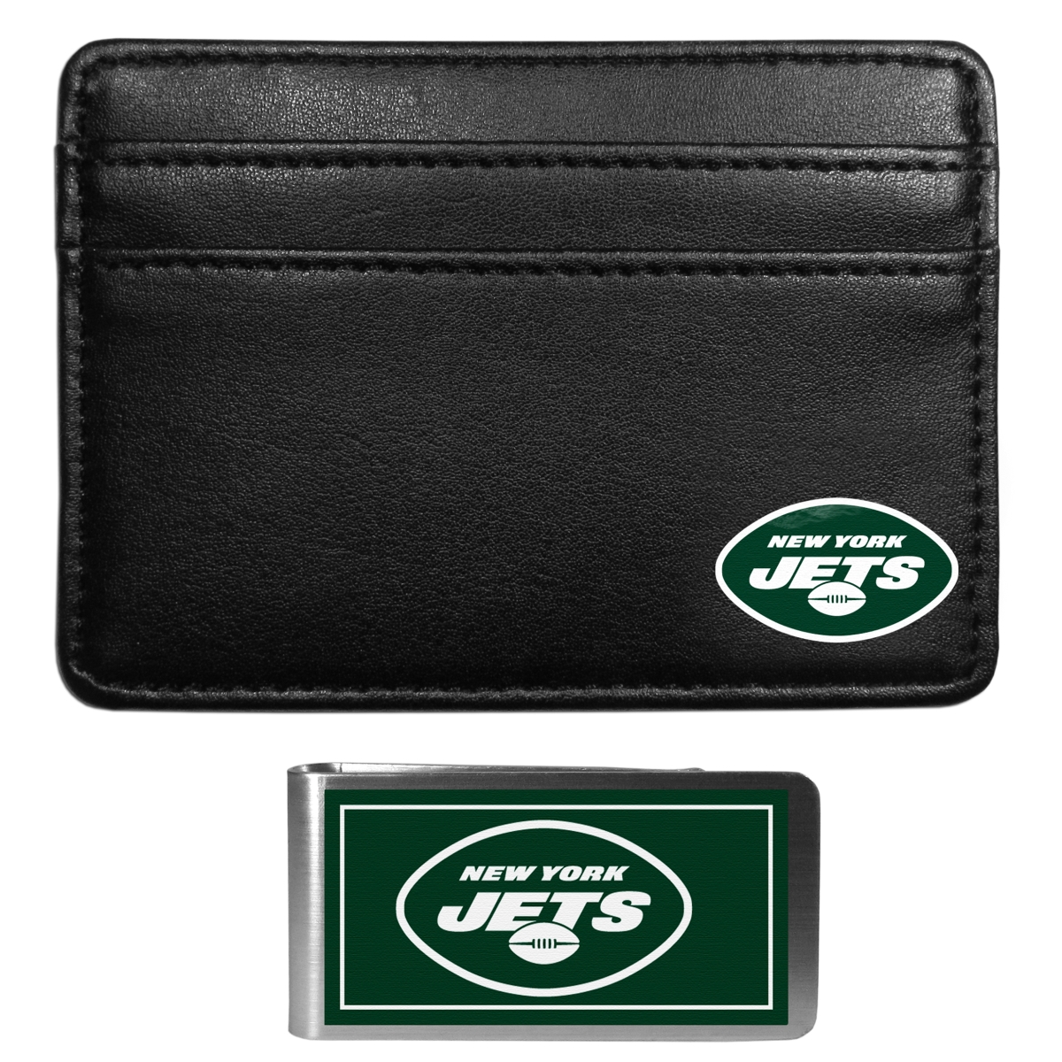 Siskiyou FWW100LMP Unisex NFL New York Jets Weekend Wallet & Color Money Clip