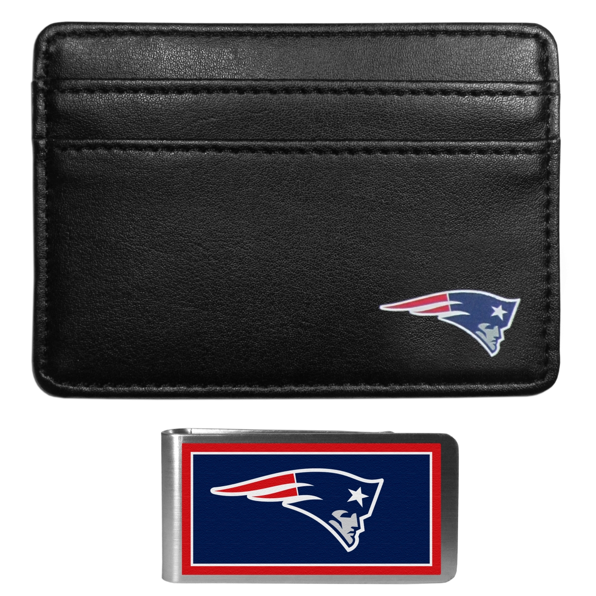 Siskiyou FWW120LMP Unisex NFL New England Patriots Weekend Wallet & Color Money Clip