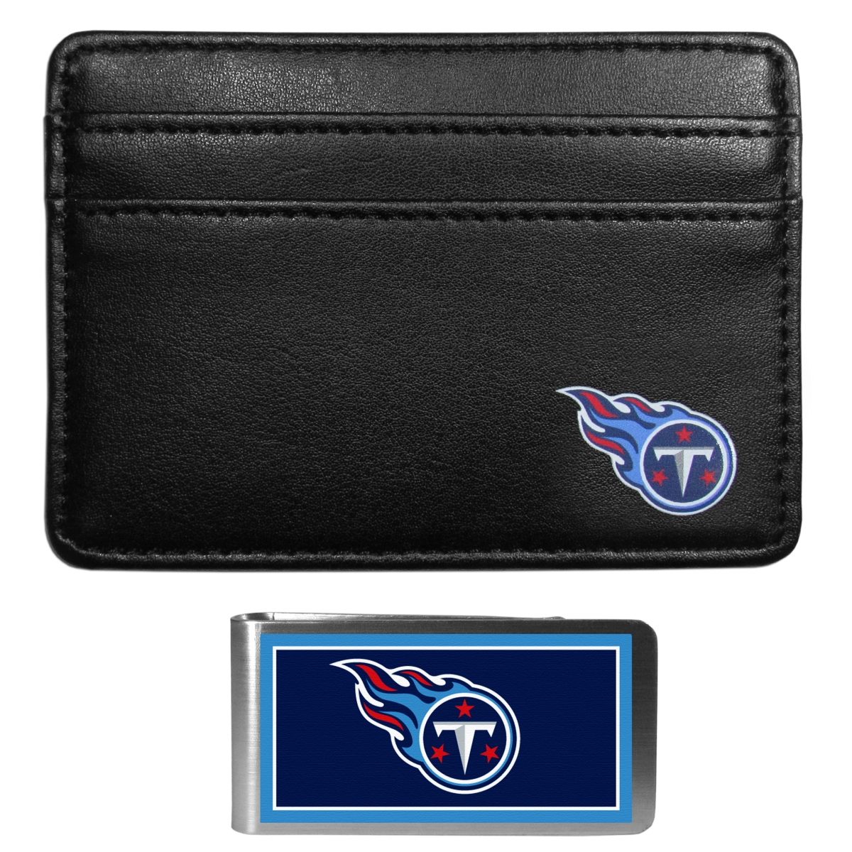 Siskiyou FWW185LMP Unisex NFL Tennessee Titans Weekend Wallet & Color Money Clip