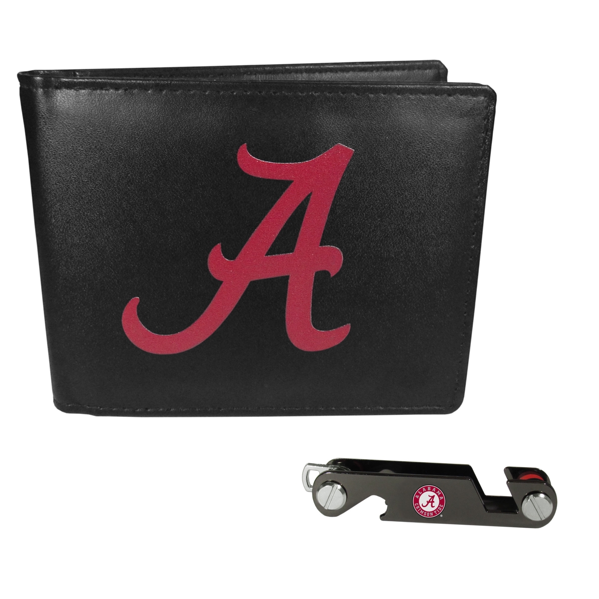 Siskiyou CLBF13KCO Unisex NCAA Alabama Crimson Tide Leather Bi-fold Wallet & Key Organizer