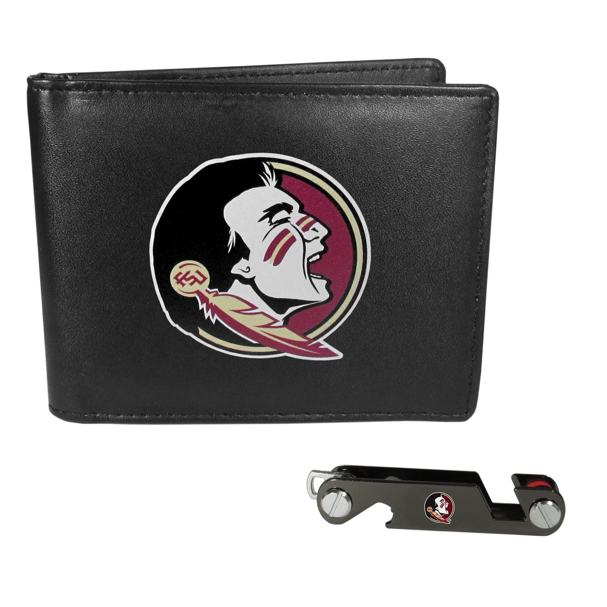 Siskiyou CLBF7KCO Unisex NCAA Florida State Seminoles Leather Bi-fold Wallet & Key Organizer
