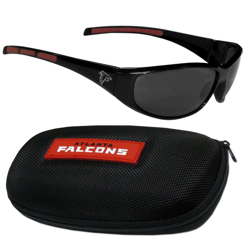 Picture of Siskiyou 2FSG070CH Unisex NFL Atlanta Falcons Wrap Sunglass & Case Set