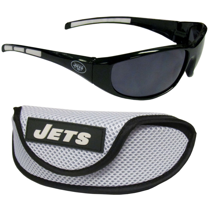 Picture of Siskiyou 2FSG100CS Unisex NFL New York Jets Wrap Sunglass & Case Set