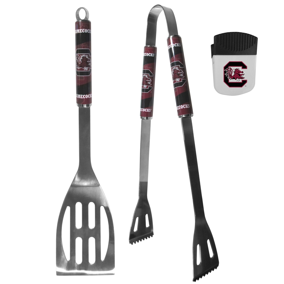 Siskiyou C2BQ63PMC Unisex NCAA South Carolina Gamecocks 2 Piece BBQ Set & Chip Clip - One Size
