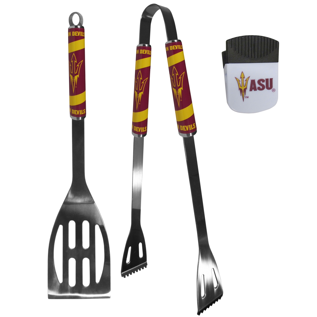 Siskiyou C2BQ68PMC Unisex NCAA Arizona State Sun Devils 2 Piece BBQ Set & Chip Clip - One Size
