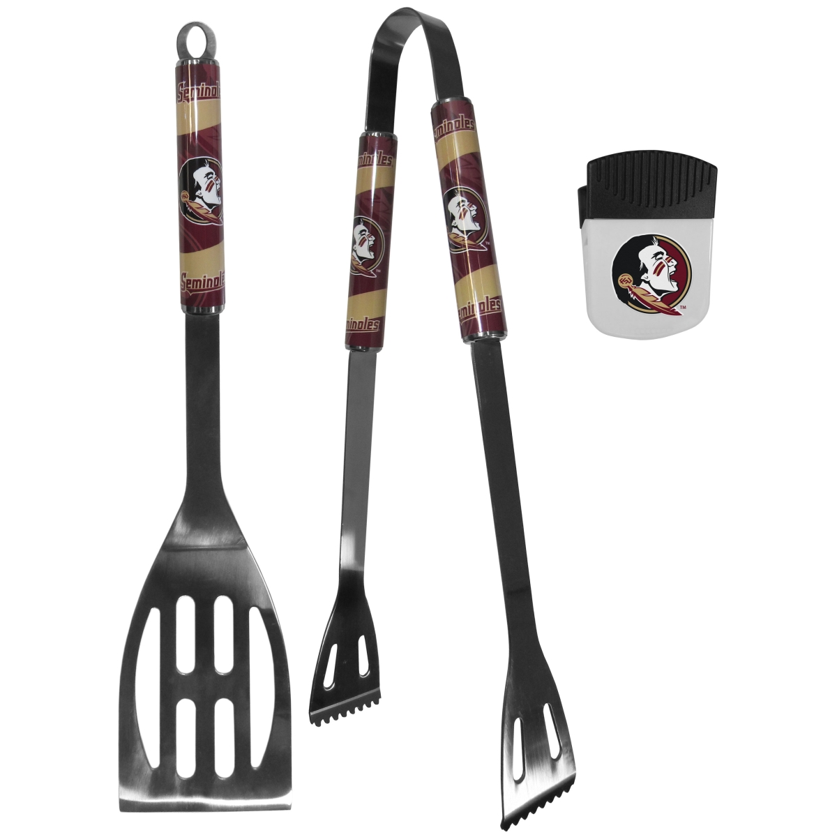 Picture of Siskiyou C2BQ7PMC Unisex NCAA Florida State Seminoles 2 Piece BBQ Set & Chip Clip - One Size