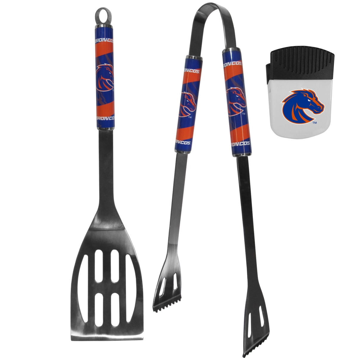 Picture of Siskiyou C2BQ73PMC Unisex NCAA Boise State Broncos 2 Piece BBQ Set & Chip Clip - One Size