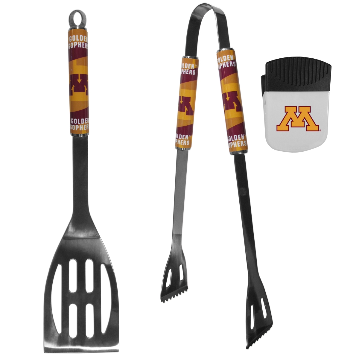 Siskiyou C2BQ77PMC Unisex NCAA Minnesota Golden Gophers 2 Piece BBQ Set & Chip Clip - One Size