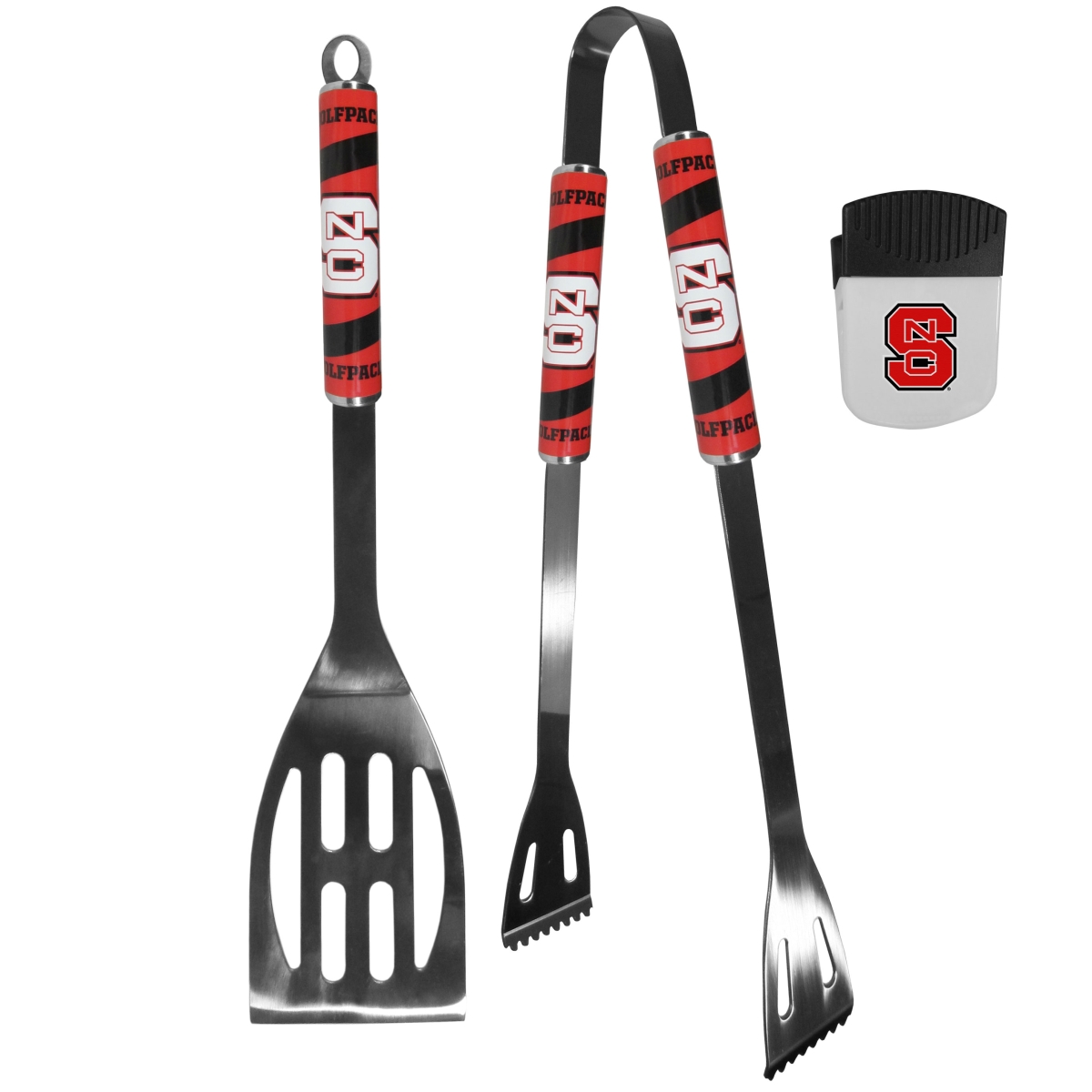 Siskiyou C2BQ79PMC Unisex NCAA North Carolina State Wolfpack 2 Piece BBQ Set & Chip Clip - One Size