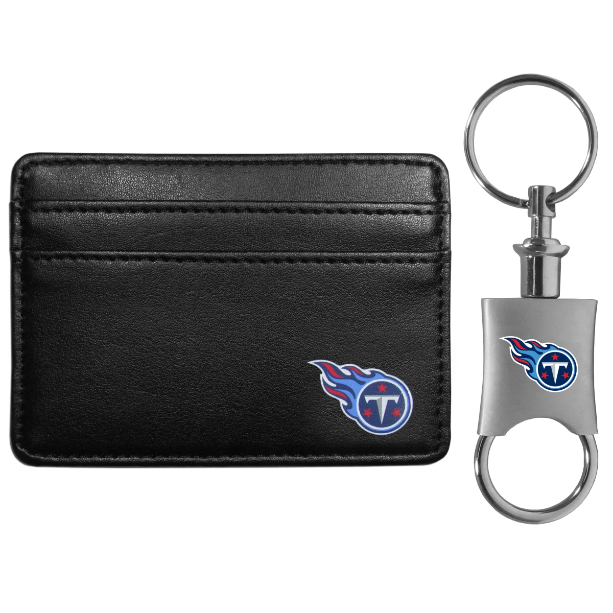 Siskiyou FWW185KPV Unisex NFL Tennessee Titans Weekend Wallet & Valet Key Chain - One Size
