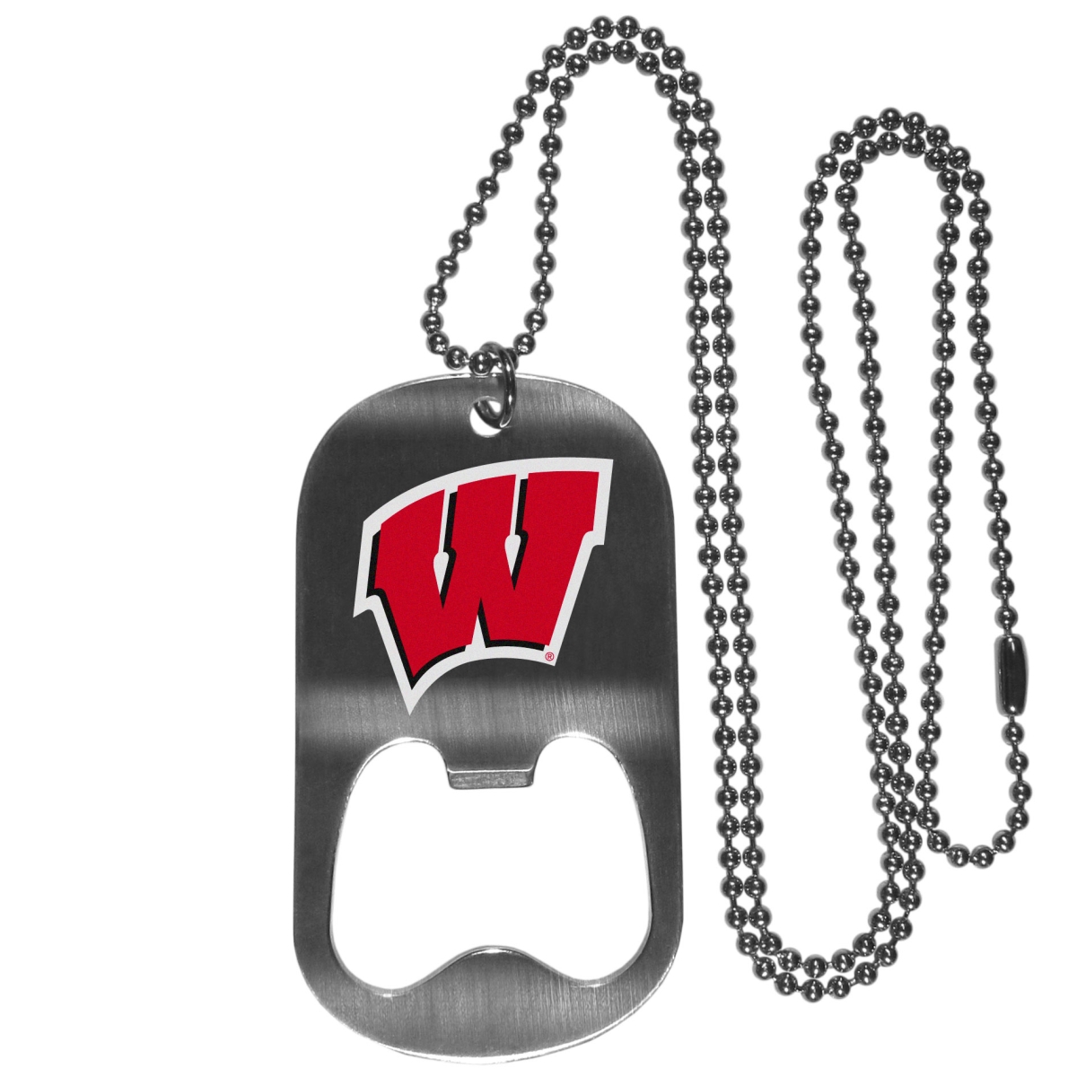 Picture of Siskiyou CBTN51 20 in. Unisex NCAA Wisconsin Badgers Bottle Opener Tag Necklaces