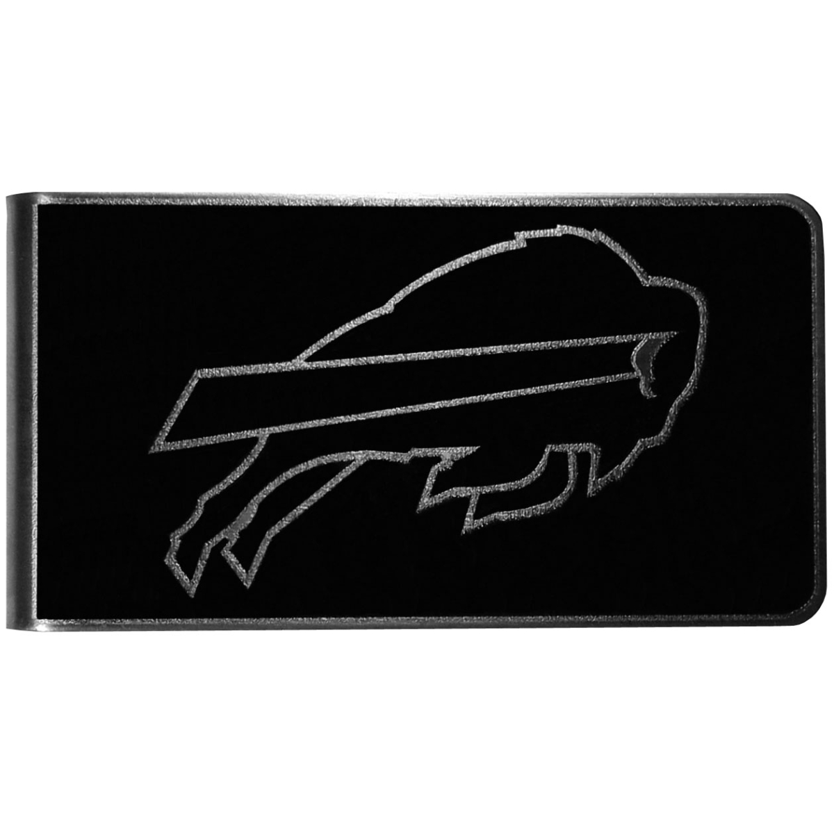 Siskiyou FBKM015 Male NFL Buffalo Bills Black & Steel Money Clip - One Size