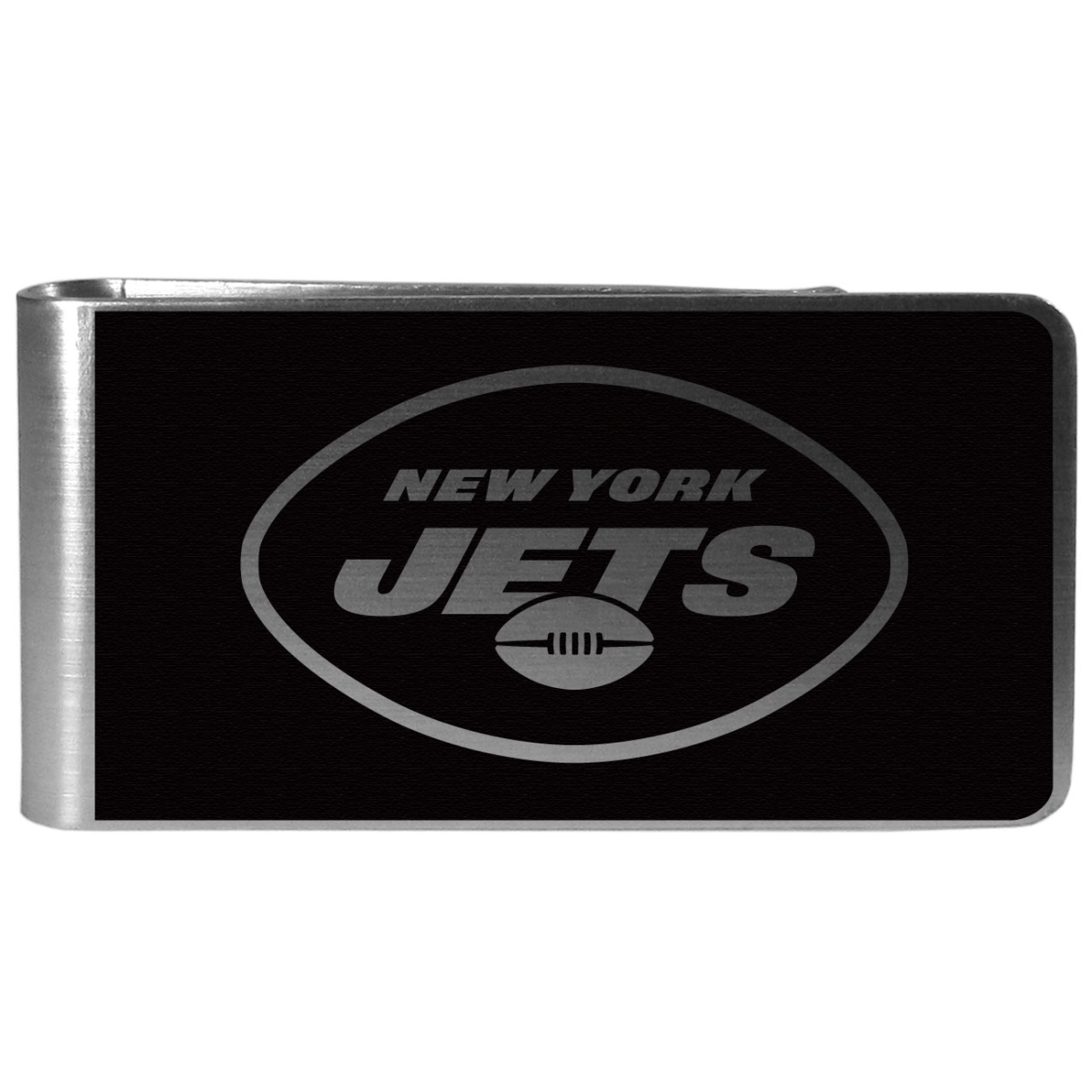Siskiyou FBKM100 Male NFL New York Jets Black & Steel Money Clip - One Size